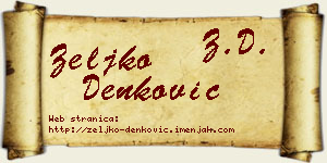 Željko Denković vizit kartica